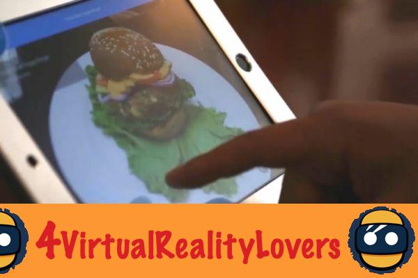 KabaQ: una tarjeta de menú de realidad aumentada para ver platos en 360 grados