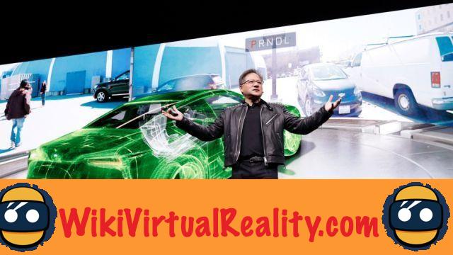 NVIDIA guida un'auto con un visore VR come in Black Panther