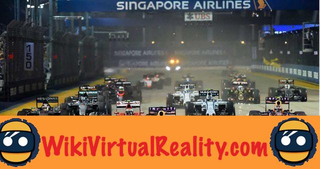 Fórmula 1 para virar o vídeo de 360 ​​graus ao vivo