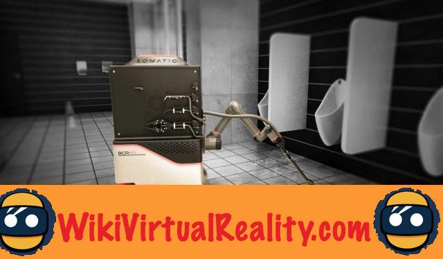 The Somatic robot trains to wash the toilets in virtual reality