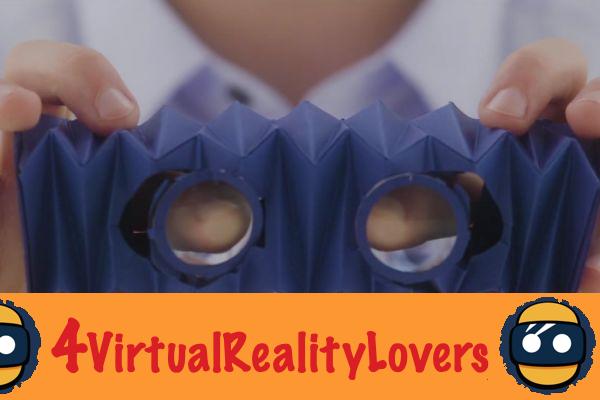Micro VR Kit, an origami virtual reality headset for business operations