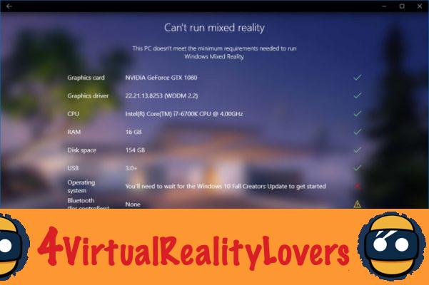 Windows Mixed Reality - Come verificare se il tuo PC è compatibile con le cuffie MR