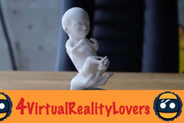 Embrião 3D: uma escultura de um feto feita usando imagens em VR e 3D